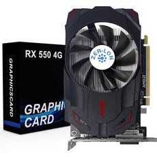 ZER LON Radeon RX 550 4GB 그래픽 카드 GDDR5 128비트 PCIE 컴퓨터 게이밍 GPU HDMI DP DVI 포트가 포함된 1183MHz 비디오 카드 4K