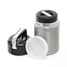 쿠킹메이드 간편조리 보온죽통 1L 실버 튼튼한스테인레스