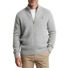 Andrew Scott 남성용 카디건 스웨터 | 100% 면 풀 지퍼 업 니트 재킷 | 멀티 팩 화이트-그레이 혼방 라지