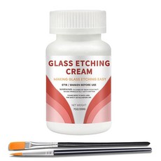 198.4g(7온스) 유리 에칭 스타터 크림 키트 거울 도자기 대리석 및 슬레이트 - 제작자 공예가 모든 연령대 경험 수준의 DIY 사용자를 위한 부드러운 포뮬러와 빠, 198.4g(7온스) 유리 에칭 스타터 크림 키트, 거