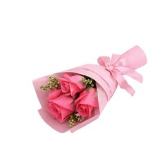 비누꽃 장미 꽃다발 핑크 로즈 미니부케 기념일 선물 졸업 입학, 1개, 핑크 장미