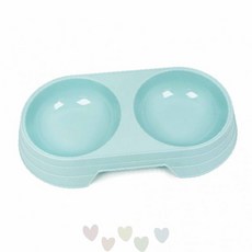반려동물 급식 그릇 애완견 고양이 밥그릇 물그릇 이중 식기 세트 플라스틱 급수, 1개, 상세페이지 참조