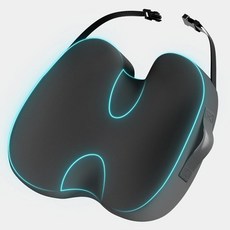 ModReve 자동차 시트 쿠션 정형외과적 메모리 폼 조절 가능한 스트랩 포함 트럭 운전자 카시트 여행 및 휠체어 좌골 신경통 꼬리뼈 통증 완화 베개 장시간 앉아있을, 블랙