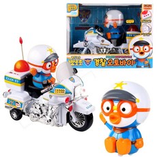 뽀로로 오토바이 경찰 바이크 미니 장난감, 1개