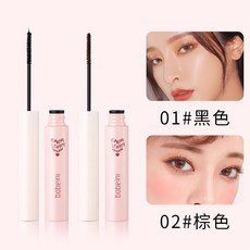 睫毛膏 睫毛打底膏 Set 持妝不易脫妝自然捲翹纖長濃密根根分明, 1個, 黑色+棕色