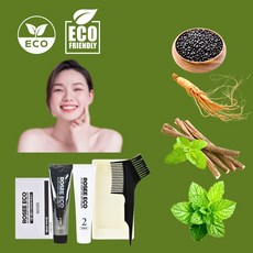 프프유 가려움없는염색약 냄새안나는 에코 저자극 성분, 1개, 흑갈색