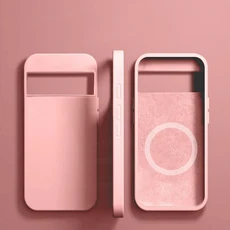 구글 Pixel 8 7 6 Pro for Magsafe 휴대휴대폰 케이스 무선 충전 범퍼 덮개 부품 원장 액체 실리콘 자성, 03 For Pixel 7, 06 Pink