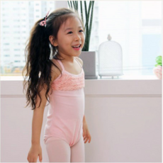 [유제이컴퍼니] 피치 플로렌스 레오타드 유아 아동 여아발레복-어린이