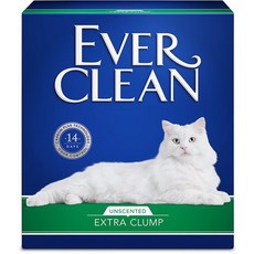 EVER CLEAN 藍鑽 強效低敏結塊貓砂 42lb 4入, 綠標, 8.5kg, 1個