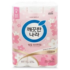 깨끗한나라 벚꽃프리미엄 3겹 28m, 1개