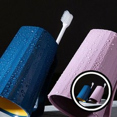 거꾸로 양치컵 칫솔컵 욕실컵 칫솔 꽂이 걸이 dda+586IG, 블루