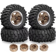 SCX10 II III 호환 알루미늄 휠 타이어 26인치 RC 크롤러 차량용 TRX4 TRX6 Gen78 D90 VS410 MST CFX 110, SCX10 II III 호환 알루미늄 휠 타이어 26인