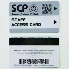 SCP scp 재단 키 만능 카드 1 2 3 4 5 등급, STAFF