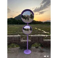 포토존거울 인테리어 볼록거울 스탠드 매장 업소용, 41.45cm 거울 + 60cm 거울 + 2m 기둥 +