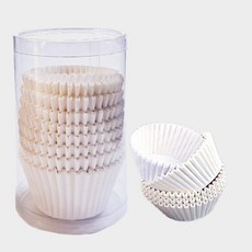 천연 펄프 머핀 베이킹 원형 유산지컵 52mm (백색), 200개