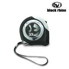 美國黑犀牛Black Rhino專業捲尺 33英呎/10M 台灣製造 精準測量 耐磨防摔, 1個, 黑