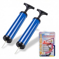 INTOWIND 윈드 2팩 20.3cm(8인치) 볼 펌프 바늘이 있는 휴대용 에어 노즐 및 연장 호스 농구 축구 배구 워터 폴로 럭비 운동 스포츠 볼용, INTOWIND 2팩 20.3cm(8인치) 볼 펌프,