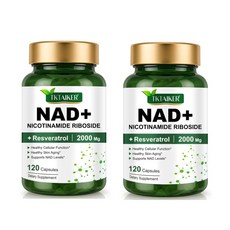 NAD 2000mg 니코틴아마이드 레스베라트롤 B3 TKTALKER NAD Resveratrol, 2개, 120정