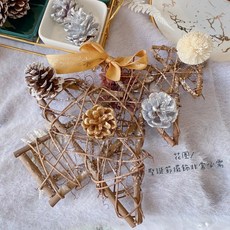 聖誕樹造型藤圈 聖誕節裝飾花圈, 1個