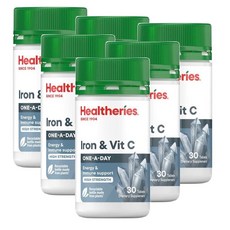 헬씨리스 철분 비타민C Healtheries Iron & Vit C, 6개, 30정