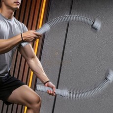 무줄 배틀로프 운동봉 홈트 전신운동 팔근력 트레이닝 다이어트 흔들기 피트니스 운동기구, 블랙