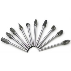 3mm柄x6mm 日式 鎢鋼刀 研磨刀組 - 引擎滾刀硬合金研磨整修, 1個, 單割10PCS組(適合鋁質)