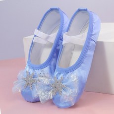 달콩슈 여아용 발레화 눈꽃 리본 새틴 발레슈즈 DBS304