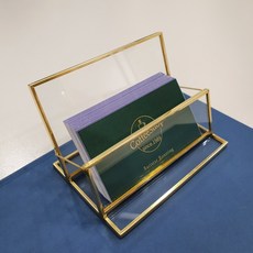 명함꽂이 골드 프레임 고품격 티켓 쿠폰 명함 거치대 명함집 명함보관함 쿠폰함 개업 오픈 취업 영전 선물 매장 전시장 비치용