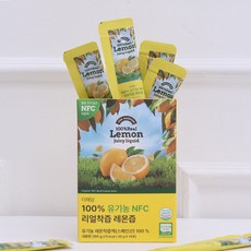 수사사 유기농 레몬즙 NFC 착즙 레몬수 레몬즙 스틱, 1박스, 280g