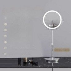 높이조절거울 확대거울 LED 화장대 조명 책상 USB, 1단계 실버 22cm 5 라이트 메모리 5000mAh