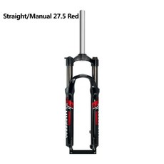 기계식 스프링 포크 수동 잠금 퀵 릴리즈 트래블 서스펜션 산악 자전거, 1개, 6. 27.5 Inch Red