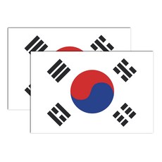 긱베어 국기 마그넷 전세계 외국인 선물 내셔널 플래그 차량 반사 자석스티커 2p, 1개, 01 대한민국