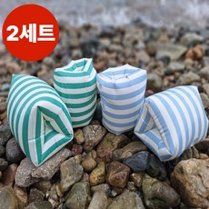 브누크 성인 물놀이 암튜브 암링 팔튜브, 딥 그린+스카이 블루, 2세트
