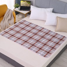 소프트 논슬립 생리방수패드 기능성 순면 매트 침대 이불 매트리스 깔개 월경 초경 방수요 4color 4size, 체크그리드, 1개