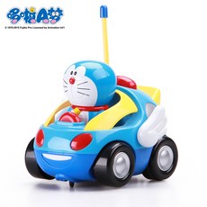 Doraemon 多啦A夢 無線遙控車 附燈光 可分離公仔 兒童玩具, 紅色&黃色(隨機出貨), 1個