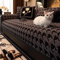 미끄럼 방지 코너 소파 매트 두꺼운 플러시 커버 겨울용 따뜻한 타월 쿠션 거실 담요, [01] 90x70cm 1pcs, 01 grey, 1개