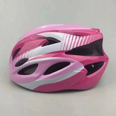 小島生活 兒童青少年單車運動安全帽 腳踏車頭盔 直排輪滑板適用, 新款白粉, 1個