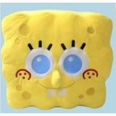 海綿寶寶 海棉寶寶 派大星 Q版頭型暖手枕 抱枕 靠枕 手枕, 12吋Q版暖手枕-海綿寶寶