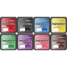 크래프티매너 미니 스머지 잉크 패드 스탬프용 워터 베이스 할로 염료 스탬프 패드 스크랩북 제작용 DIY 공예 용품 (24색), 12 Colors