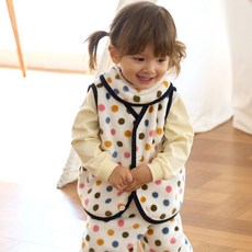 가을 겨울 유아 아기 아동 극세사 수면조끼 + 수면바지 세트