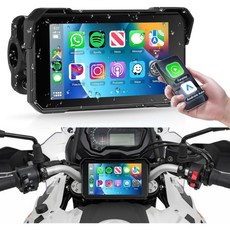 오토바이 카플레이 화면 무선 애플 및 안드로이드 오토 5인치 방수 GPS 내비게이션 화면과 내비게이션블루투스 전송음성 비서 지원