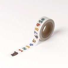 [LSBI] 위클리&넘버 마스킹 테이프, 넘버화이트, 1개