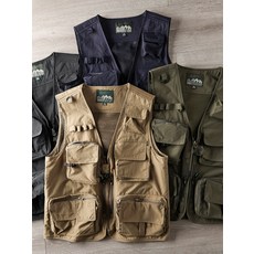 빅사이즈 작업조끼 M-5XL 택배조끼 정비복 회사 카키 M 50~57.5kg, B_밀리터리 그린 L(57.5-65kg)