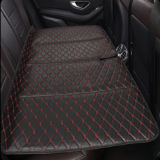 Alemon 차량용 뒷좌석 확장형 접이식 평탄화 차박 매트 보드, 검정빨강