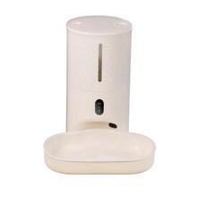 meoof 寵物自動餵食器 智能定時定量餵食 適用於犬貓, 視訊版-雲朵碗, 1個, 4L