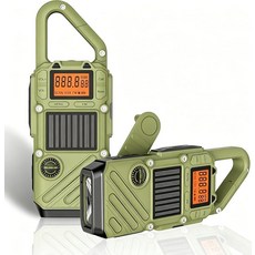 Rechargeable Adult Walkie Talkie with Emergency Solar Hand Crank Charging with FM/NOAA Weather Ale, Rechargeable Adult Walkie Talk
