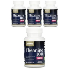 Jarrow FORMULAS 賈羅公式 茶胺酸素食膠囊 100mg, 60顆, 4罐