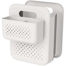 【ECOCO】意可可壁掛折疊髒衣籃，家用衛生間可折疊分區浴室放髒衣服收納筐, E24191高配特大號-簡約白