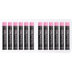 파티킬 핑크 오일 파스텔 12개 소프트 크레용 크리미 예술가 초보자를 위한 아트 페인팅 드로잉 블렌딩 그래피티를 스틱 용품, Pink, 1개