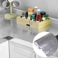 DUGNMARKT 주방 알루미늄 은박 방수 싱크대 오염 방지 시트지, 1개